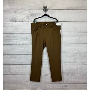 Stylus Men's Carmel Brown Slim Fit 5 Pocket Stretch Pants Size 38x30